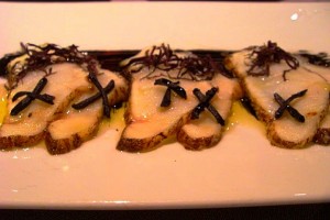 Monkfish with Chiniese Garlic, Seaweed & Black Sesame Paste